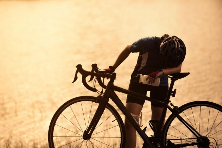 Cycliste au repos